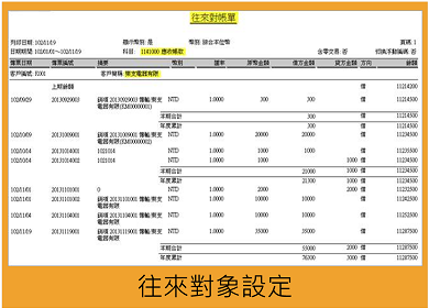 往來對象 會計科目 財務系統 正航ERP ERP